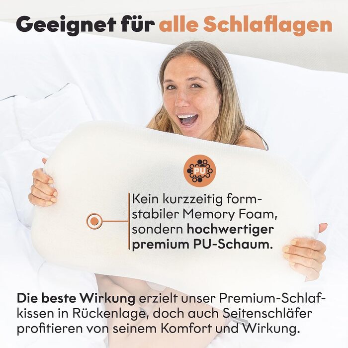 Подушка для підтримки шиї преміум-класу TMX Trigger Pillow Функція легкого охолодження М&39яка стимуляція тригерних точок Ортопедично-терапевтична ергономіка Підходить для всіх положень сну Стандарт Oeko-TEX 100, клас 1