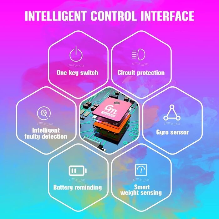 Гіроскутер GeekMe з сидінням – гіроскутери-карти з Bluetooth-динаміком та світлодіодними ліхтарями, подарунок для дітей, підлітків та дорослих, рожевий трояндовий