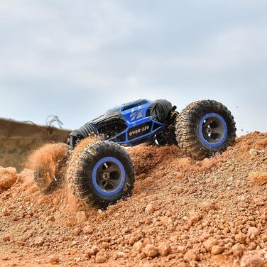 Іграшкова машинка-трюк з акумуляторною батареєю для хлопчиків і дорослих, синя, 141 Remote Control Car - 4WD 2.4GHz RC Car for Kid