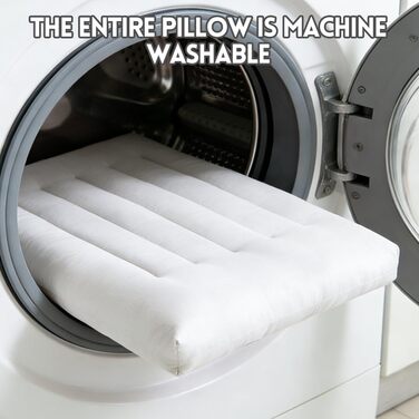 Ультраплоска ергономічна подушка з піни з ефектом пам&39яті, для зняття болю в шиї, ідеально підходить для сну на боці, спині та животі (біла)