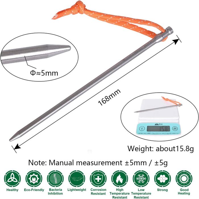 Титанові кілочки Надлегкі наметові кілки Надміцні цвяхи для наметів Вуличні тентові кілки Кемпінговий намет Аксесуари для трави Тв