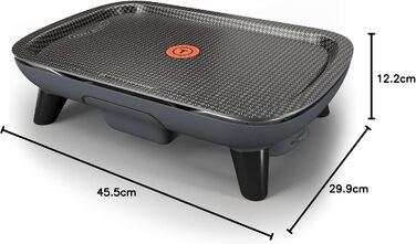 Електрична сковорода Tefal YY4570FB Plancha des Saveurs, антипригарне покриття, Titanium Force, технологія Thermo-Spot, регульований термостат, знімна плита, можна мити в посудомийній машині, чорний
