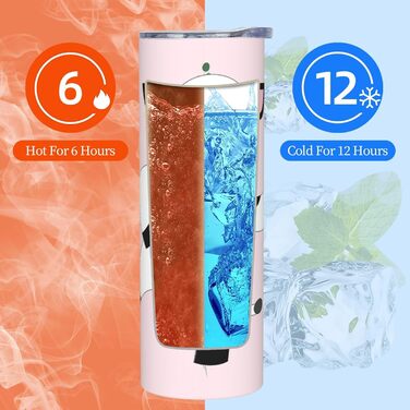 Кухоль з прямою трубочкою, 590 мл, принт з мультяшним календарем, дорожній кухоль, підходить для кемпінгу, офісу та дому