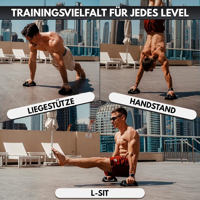 Ручки для віджимань GORNATION, перекладина для віджимань із силіконовою ручкою та нековзною гумовою основою, легка та портативна, обладнання для калістеніки для дому, ручки для стійки на руках, тренування вдома та на свіжому повітрі, темно-сіра