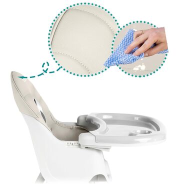 Стільчик для годування Ricokids дитячий 3в1 від 6 місяців Обідній стілець З ременем безпеки Складаний Легкий у догляді Регульована