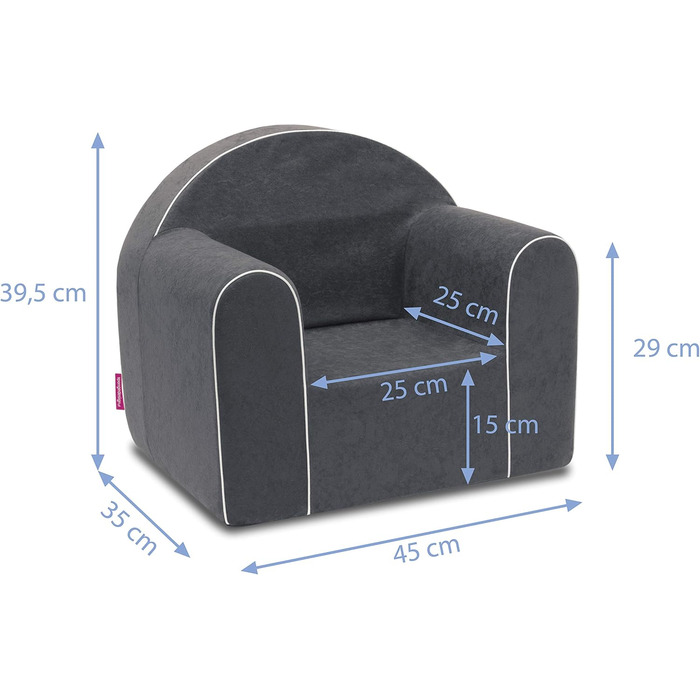 Бадум - Дитяче крісло від 1 року - Дитяче крісло - Міцне, зручне, з пінопласту - зі знімним чохлом, який можна прати - Ідея подарунка, подарунок на 1-й день народження для дівчаток та хлопчиків - Світло-коричневий