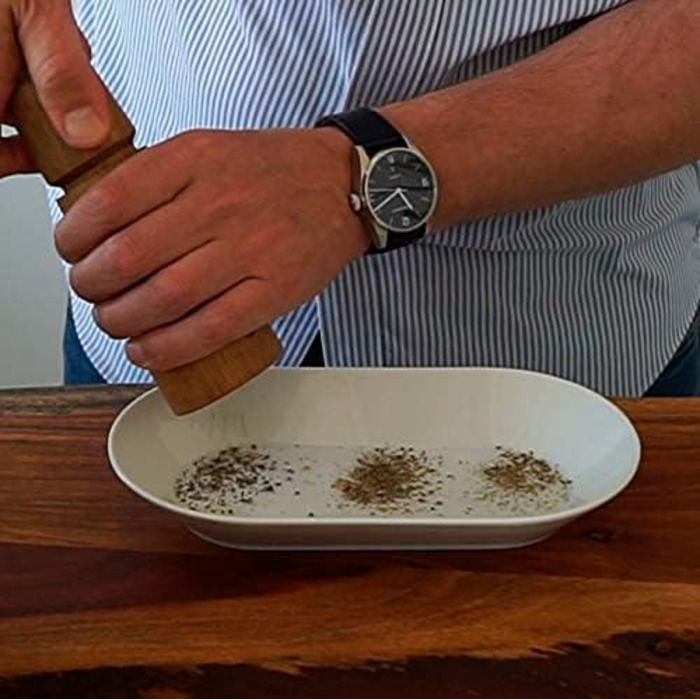 З керамічним подрібнювачем - Поставляється в красивій подарунковій коробці для гурмана (168 мм, нержавіюча сталь) - ука 168 мм (1 упаковка) нержавіюча сталь