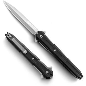 Складаний ніж одноручний, кишеньковий ніж з ручкою з ABS пластику і кишеньковою кліпсою, EDC ніж для риболовлі, кемпінгу, для чоло