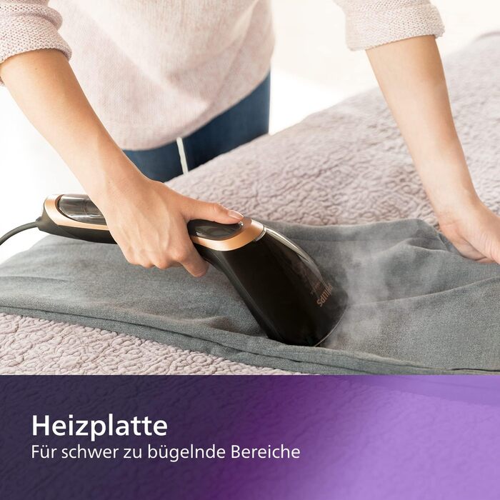 Портативний паровий випрямляч - 1300 Вт, постійна потужність пари 24 г/хв, компактний та ергономічний дизайн, нагрівальна пластина