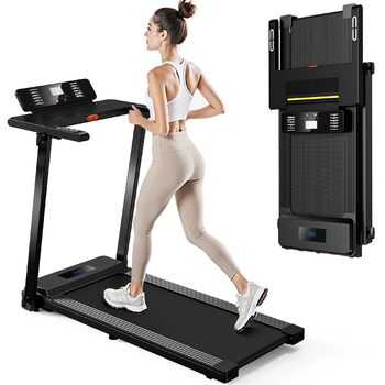 Домашня бігова доріжка - Складані бігові доріжки до 12 км/год Електричні бігові доріжки зі світлодіодним дисплеєм Килимок для ходьби Тихий біговий килимок для домашнього офісу 120 кг макс. з 3 режимами LUYATA