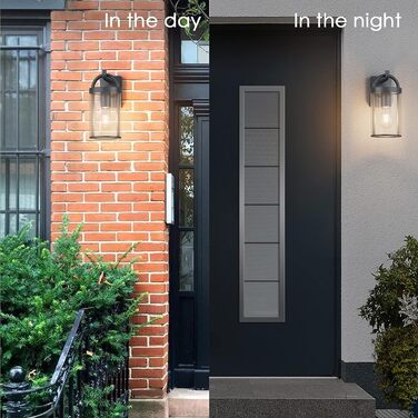 Вуличний настінний світильник Klighten Vintage, Настінний світильник Outdoor Industrial, Антрацитовий зовнішній світильник Промисл