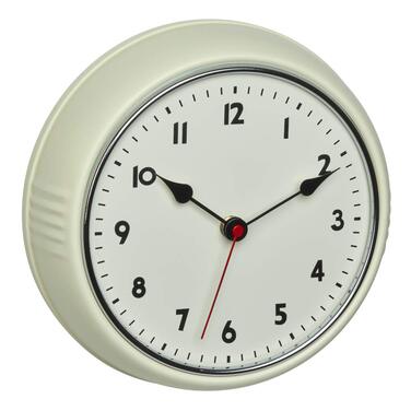 Ретро-настінний годинник TFA Dostmann Retro Funk-Wanduhr, 60.3541.09, вінтажний аналоговий годинник з металу, бежевий, 240 x 68 x 240 мм