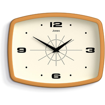 Настінний годинник NEWGATE Jones Clocks 'Movie - невеликий круглий, сучасний, класичний круглий годинник гірчично-жовтого кольору,