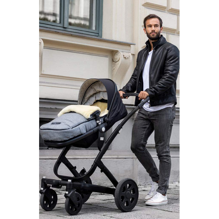 Муфта для ніг з овчини FLIMS - тепла коляска, муфта для ніг (діти від 6 до 36 місяців) з медичного хутра, універсальна з довгими р