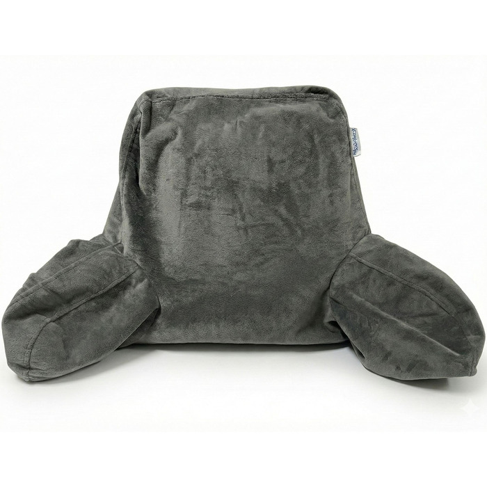 Змінний чохол для подушки для читання ComfortSpa для спинки 19 дюймів, поліестеровий велюр, можна прати в пральній машині та сушити в сушильній машині, сірий