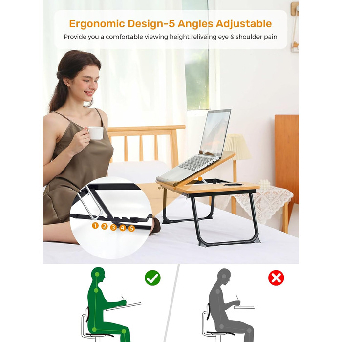 Письмовий столик на колінах (коричневий)