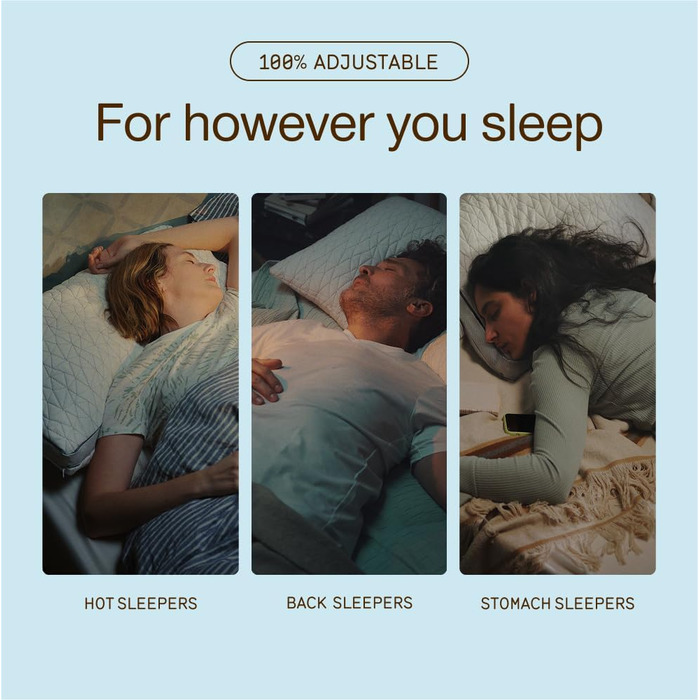 Регульована подушка Coop Home Goods Eden Cool, розмір King, регульована піна з ефектом пам&39яті з гелевим настоєм, м&39яка, дихаюча тканина Lulltra, ідеально підходить для всіх сплячих, екологічно чиста