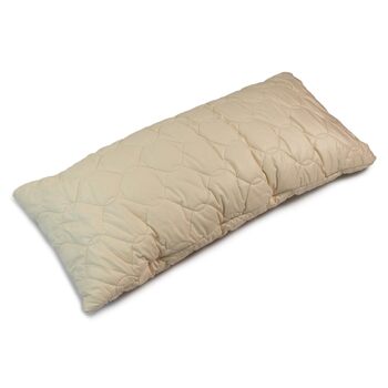 Подушка GIRAFFENLAND з органічного проса 40x80 см, надзвичайно комфортна стьобана органічна тканина органічне просо з додатковою внутрішньою подушкою Нефарбована та невибілена Подушка для сну, подушка для голови 40x80 см плюс