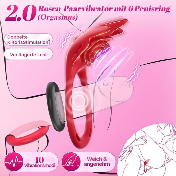 Інтерактивний вібратор зі штучним інтелектом, секс-іграшка для пар, жіночий із додатком, з 6 кільцями для пеніса, 9 налаштувань вібрації для жінок, тиха багатоточкова стимуляція клітора для БДСМ, секс-іграшка для пар, екстремальні секс-іграшки