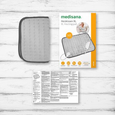 Грілка medisana HP 650 XL, 45 x 35 см, грілка для спини, сідниць та шиї, з 4 температурними режимами та захистом від перегріву, електричний нагрівальний килимок з автоматичним вимкненням, грілка XL, яку можна прати