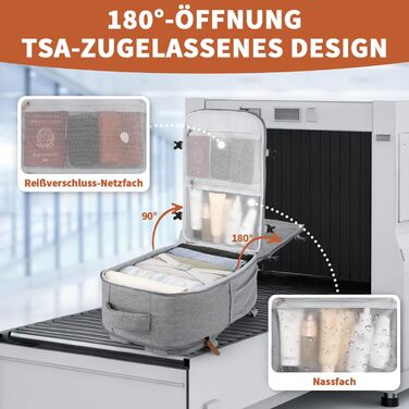 Новий рюкзак ZOMFELT для ручної поклажі Ryanair 40x30x20, 24 л, для чоловіків та жінок, рюкзак для ручної поклажі Wizzair та Eurowings, рюкзак для ноутбуків 15,6 дюймів, сірий