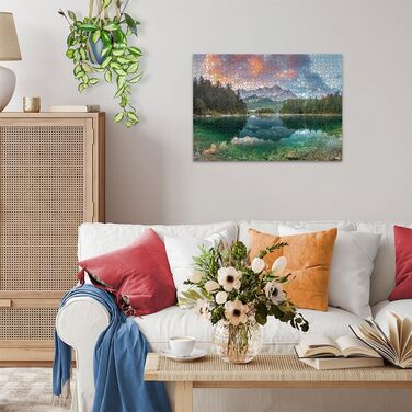 Пазл на 1000 елементів для дорослих і дітей від 14 років, пазл із пейзажем і природою, 12000358 - Zugspitze at Eibsee -