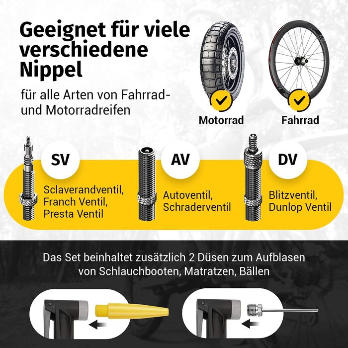 Велосипедний насос Optio Cycle, підлоговий, 61 см, 11 бар / 160 PSI, сталь/пластик, чорний