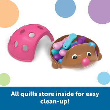 Навчальні ресурси Рожевий їжачок із дрібною моторикою Спайк, 14 упаковок, вік 18 місяців, дрібна моторика та сенсорна іграшка, роз