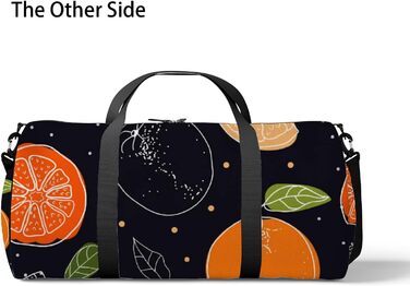 Спортивна сумка для фітнесу, йоги та танців, дорожня сумка для вихідних, помаранчевий принт на чорному фоні, сумка-месенджер для жінок та чоловіків