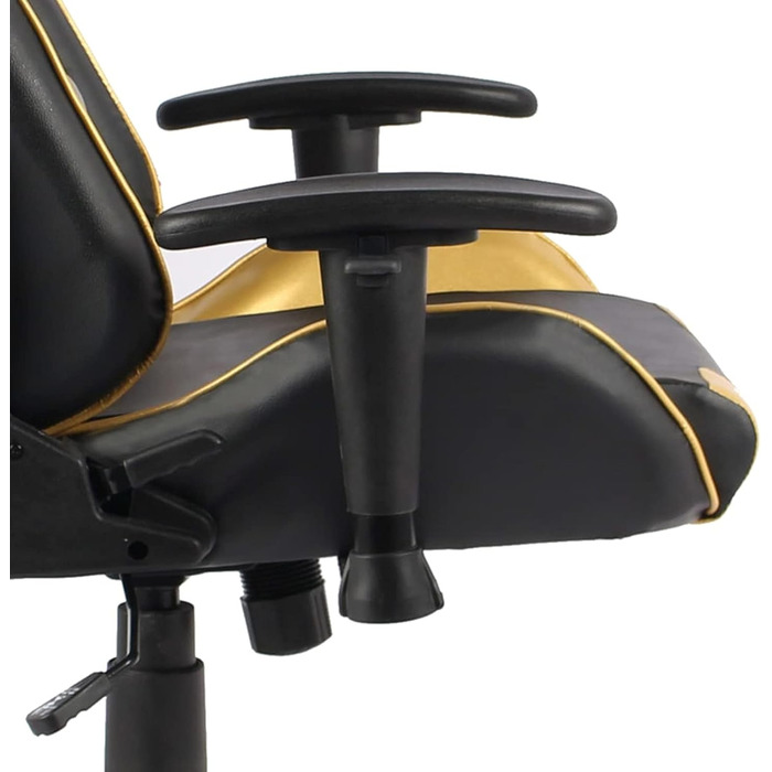 Обертове ігрове крісло, офісне крісло, ігрове крісло, письмове крісло, обертове крісло, золотистий ПВХ