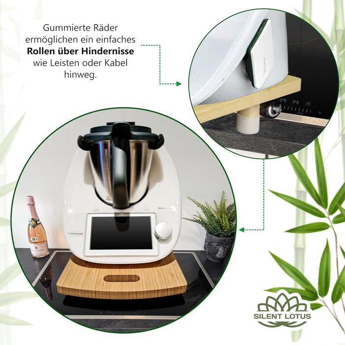 Бамбукова ковзна дошка Silent Lotus Premium для Thermomix екологічна елегантність для вашої кухні