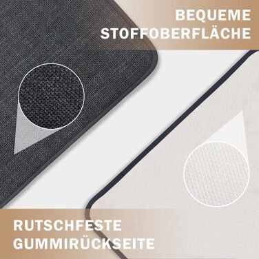 Килимок для внутрішніх дверей 60 x 90 см, килимок, що миється, вбираючий килимок, нековзний килимок, тонкий вхідний килимок для використання всередині приміщень, для вхідних дверей, темно-сірий 60 x 90 см (прямокутний)