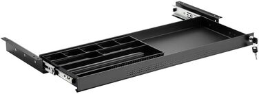 Шухляда під стільницю 740 мм x 272 мм, що замикається, діапазон висоти 50,8 мм (макс.), чорний колір, 10938492