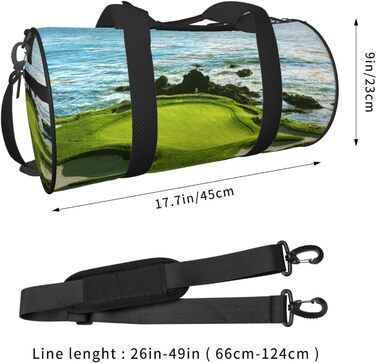 Спортивна сумка, дорожня сумка, пляжна сумка, для гольфу, з принтом, сумка на нічліг, чорна, універсальний розмір, сумка для подорожей
