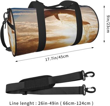 Дорожня сумка-циліндр з кумедним дизайном дельфіна, спортивна сумка для чоловіків та жінок, сумка для пляжу, спортивна сумка