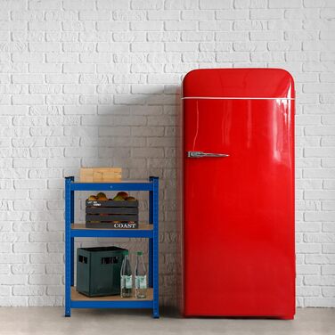 Міцний стелаж Relaxdays, ВШХ 180x60x45 см, до 500 кг, 5 полиць, для підвалу, гаража, вставний стелаж для зберігання, сталь, синій