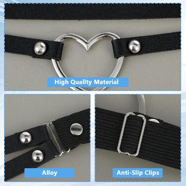 Жіночі подвійні пояси-стрепи, PU‑шкіра, регульовані, 2 шт.