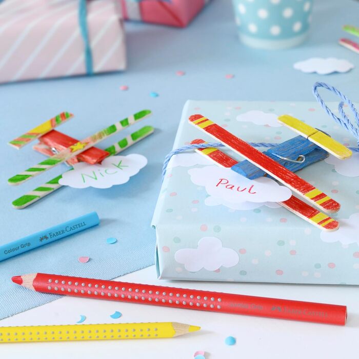 Кольорові олівці Jumbo Grip для дітей, Набір з 12 кольорових олівців Jumbo, Розмальовки з ручкою та трикутним стволом, Водорозчинні пігменти, Легко миються та стійкі до розривів, Шкільне приладдя Набір з 12 предметів, 110912