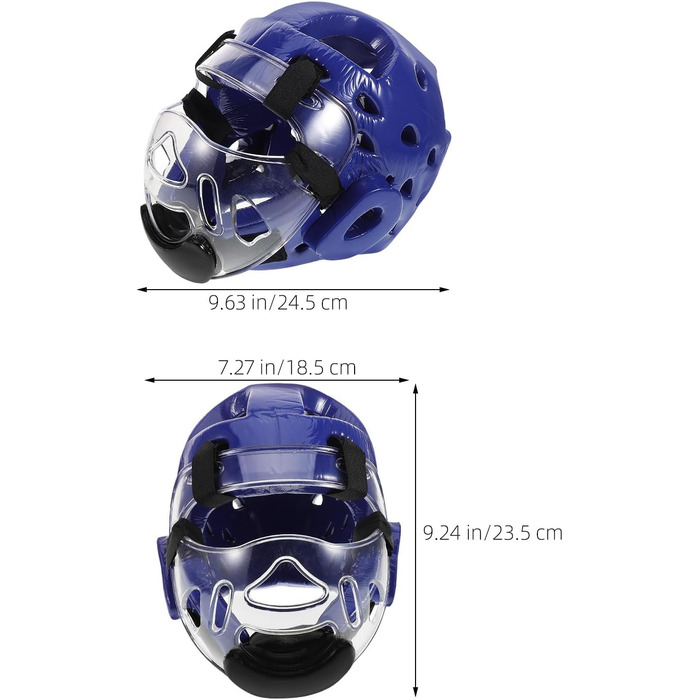 Регульований легкий шолом для тхеквондо з захистом голови та дихаючою маскою для спарингу, карате, тренування з бойових мистецтв