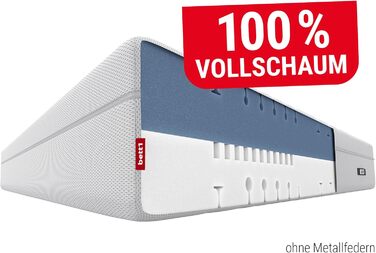 Матрац Bodyguard bett1 Boxspring Рейтинг Stiftung Warentest 1.9 (Тест 2/2024 середньої жорсткості та жорсткості, 90x200 см, висота матраца приблизно 28 см, 100 повна піна, 2 рівні жорсткості в 1, Oeko-TEX 100, QXSchaum) Середньої жорсткості 90 x 200 см