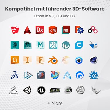 Сканер Revopoint Range 2 для 3D-друку, точність 0,1 мм, кольорова камера RGB, підтримує сканування тіла та обличчя, зворотне проек