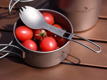 Кемпінгові столові прибори 2 в 1 ложка Виделка Портативний посуд для подорожей на відкритому повітрі Невеликий легкий столовий пос