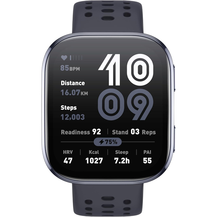 Розумний годинник Amazfit Bip 6 46 мм, 14-денний час роботи від батареї, 1.97-дюймовий AMOLED, GPS та безкоштовні карти, штучний інтелект, функція Bluetooth-дзвінків та текстових повідомлень, здоров&39я, фітнес-трекер сну, понад 140 режимів тренувань, 5 а
