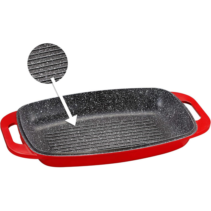 Лита алюмінієва жаровня з кришкою 43x26 см, 7,8 л Індукційна духовка безпечна для всіх типів плит, кришку можна використовувати як