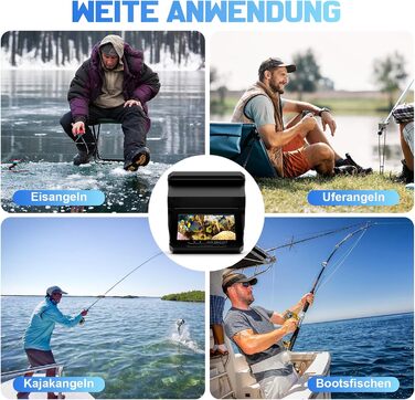 Портативний 5-дюймовий IPS-ехолот з 17 ІЧ-світлодіодами та 20-метровим кабелем - рибальська камера 1080P з широким кутом огляду 220 - водонепроникна IP68, підводна рибальська камера ємністю 6000 мАг для човна, підлідної риболовлі, морської та річкової риб