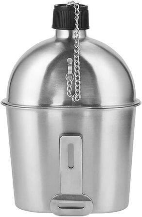 Набір з 2 пляшок для води з нержавіючої сталі об&39ємом 1000 мл та 600 мл з кришкою для активного відпочинку, кемпінгу, походів та подорожей