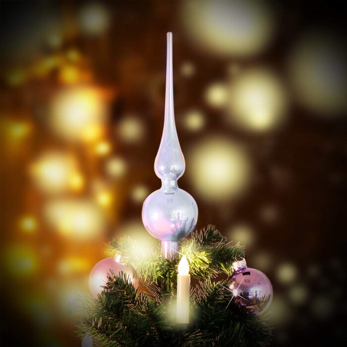 Різдвяна верхівка для ялинки глянцева 28 см com-four