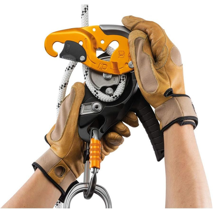 Спускний пристрій Petzl I&39D S з автоматичним гальмуванням та функцією антипаніки для роботи на висоті та мотузкового доступу, чорний, вантажопідйомність 250 кг, сумісний з мотузками від 10 до 11,5 мм, фургони, автомобілі, вантажівки