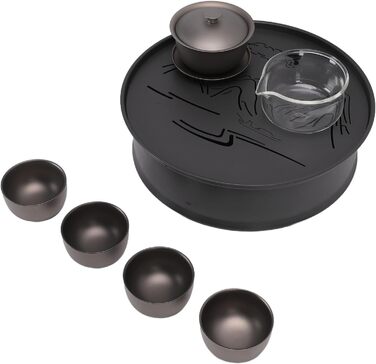 Похідний чайний набір CHICIRIS Легкий металевий набір для заварювання чаю з багатофункціональною чашкою, ідеальний для пікніків та подорожей