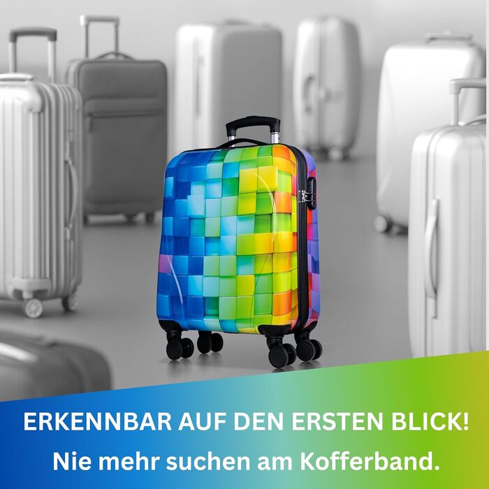 Ручна валіза NOWI 55x40x20 см - підходить для Ryanair, Lufthansa, Eurowings та інших Ручна валіза об&39ємом 36 л з тихими колесами та практичним кодовим замком